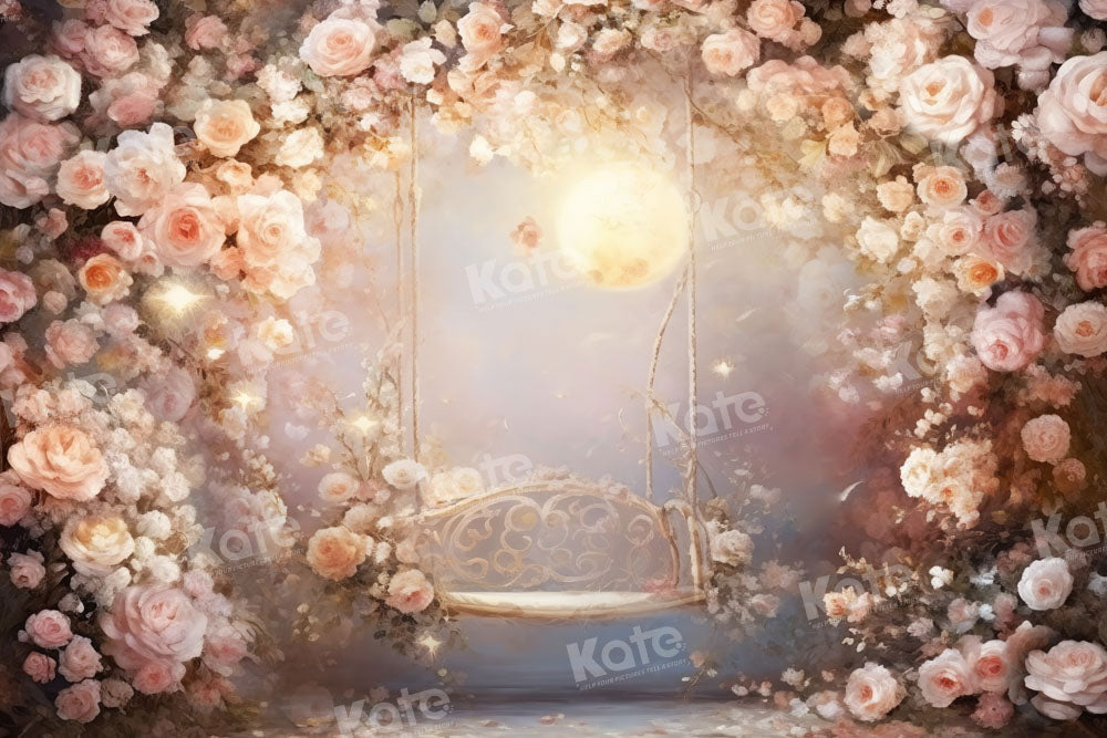 Kate Fine Art Pink Flower Swing Backdrop Designed by Chain Photography - Kate Backdrop AU