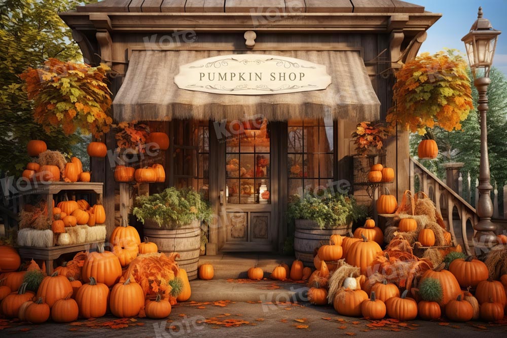 Kate Fall Pumpkin Shop Backdrop Designed by Emetselch