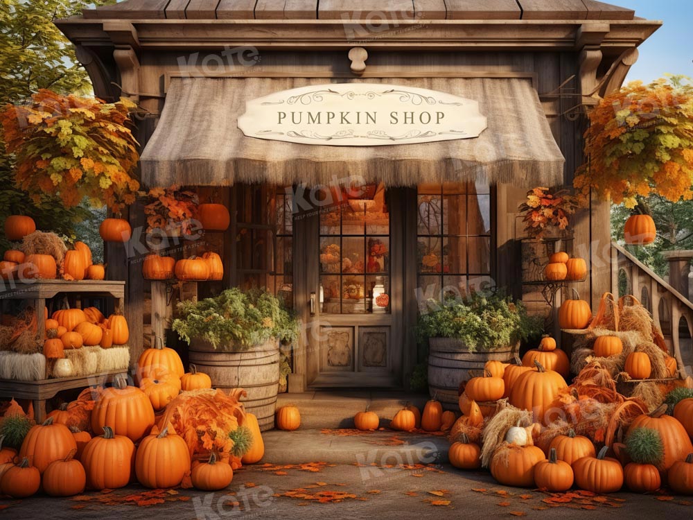 Kate Fall Pumpkin Shop Backdrop Designed by Emetselch