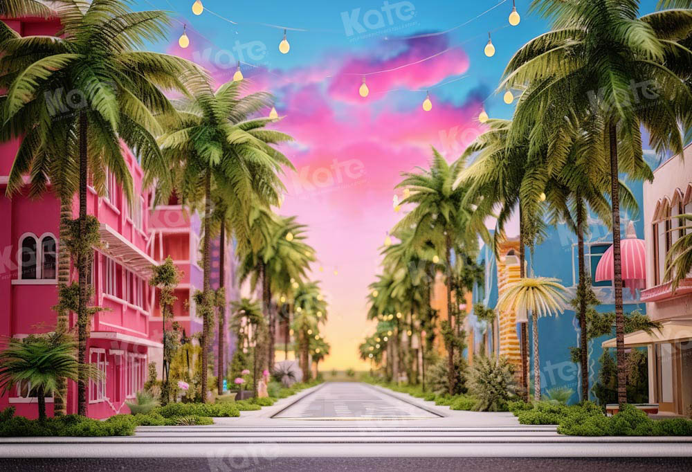 Kate Pink Doll Town Backdrop Designed by Emetselch