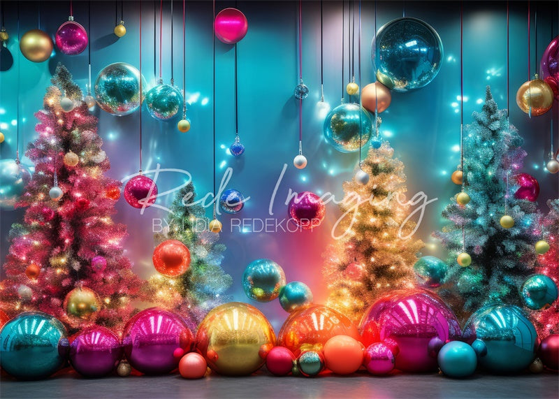Kate Neon Glow Christmas Backdrop Designed by Lidia Redekopp - Kate Backdrop AU