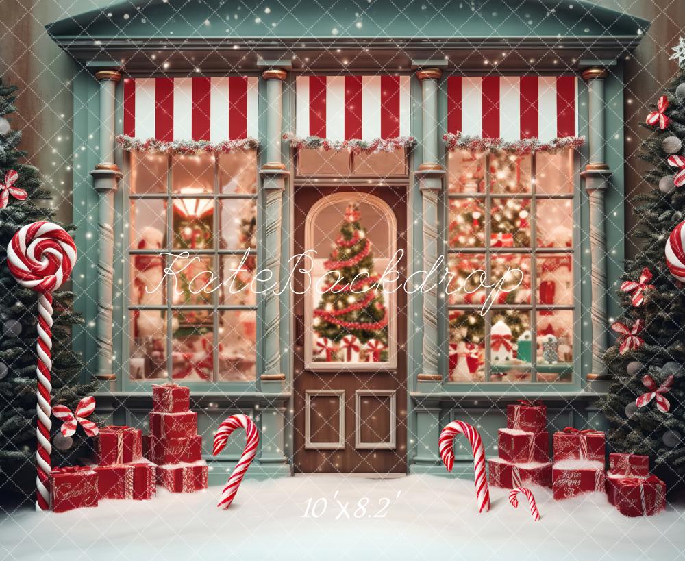 Kate Christmas Candy Store Backdrop Designed by Emetselch - Kate Backdrop AU