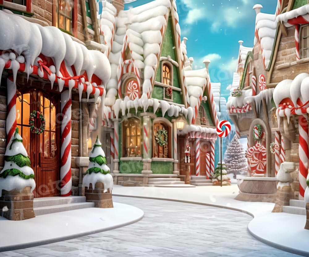 Kate Winter Christmas Town Backdrop Designed by Emetselch - Kate Backdrop AU