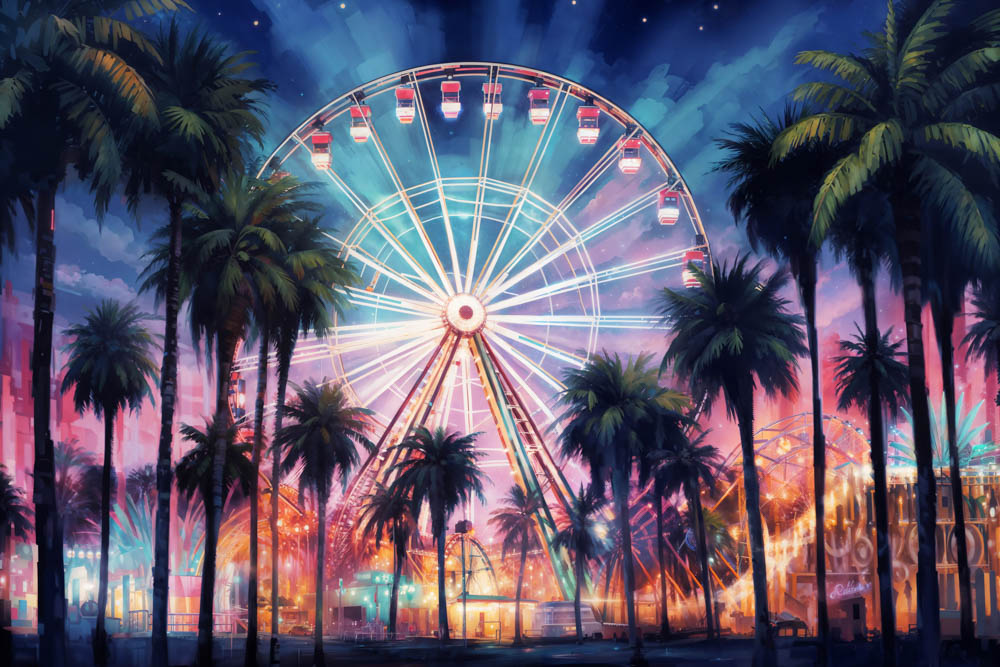 Kate Fantasy Doll Ferris Backdrop Wheel Amusement Park Designed by Emetselch - Kate Backdrop AU
