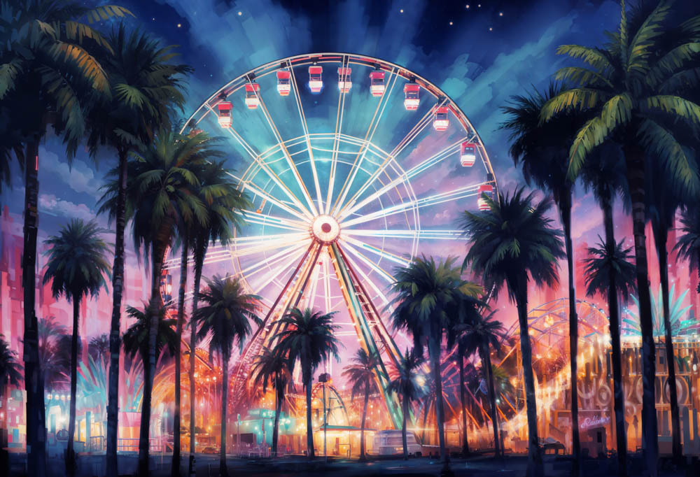 Kate Fantasy Doll Ferris Backdrop Wheel Amusement Park Designed by Emetselch - Kate Backdrop AU
