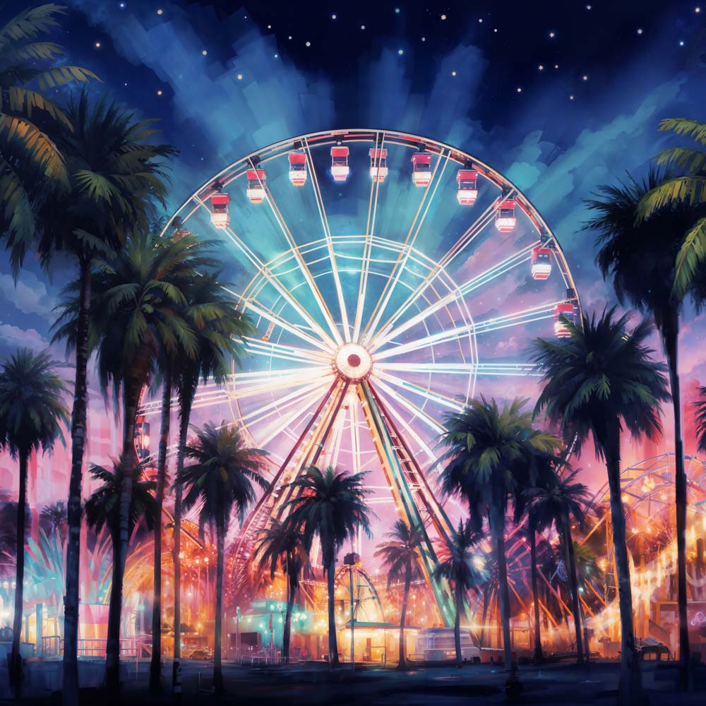 Kate Fantasy Doll Ferris Backdrop Wheel Amusement Park Designed by Emetselch - Kate Backdrop AU