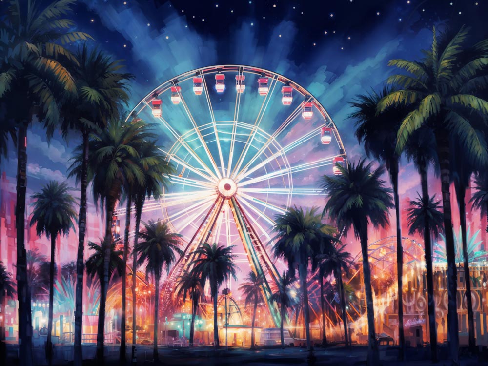 Kate Fantasy Doll Ferris Backdrop Wheel Amusement Park Designed by Emetselch - Kate Backdrop AU