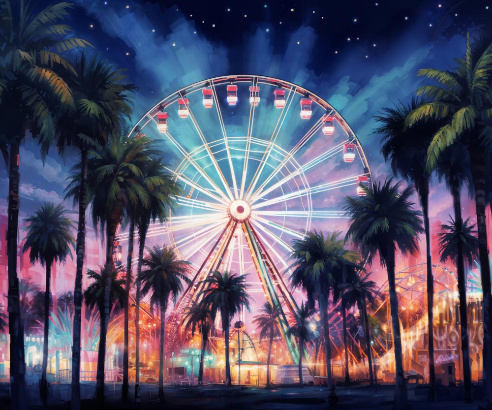 Kate Fantasy Doll Ferris Backdrop Wheel Amusement Park Designed by Emetselch - Kate Backdrop AU