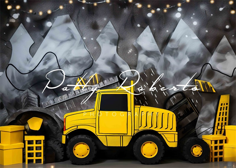 Kate Yellow Truck Smash Cake Backdrop Designed by Patty Robertss - Kate Backdrop AU