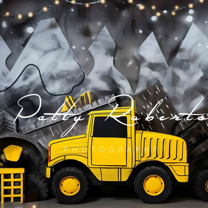 Kate Yellow Truck Smash Cake Backdrop Designed by Patty Robertss - Kate Backdrop AU