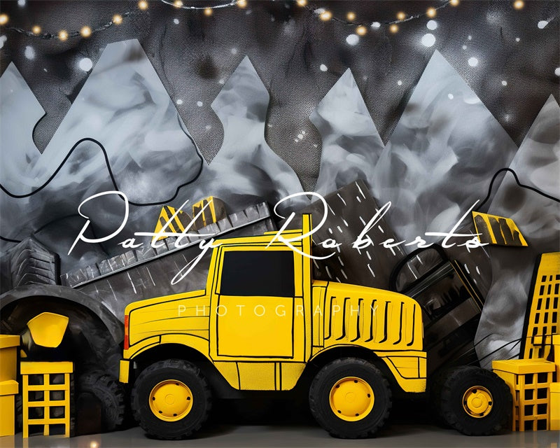 Kate Yellow Truck Smash Cake Backdrop Designed by Patty Robertss - Kate Backdrop AU