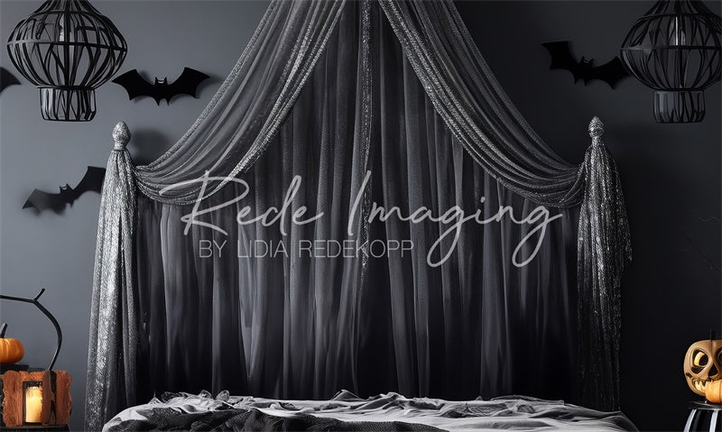 Kate Sparkle & Spook Halloween Headboard Backdrop Designed by Lidia Redekopp - Kate Backdrop AU