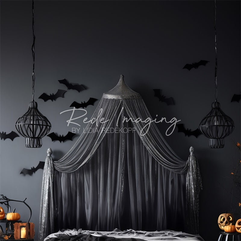 Kate Sparkle & Spook Halloween Headboard Backdrop Designed by Lidia Redekopp - Kate Backdrop AU