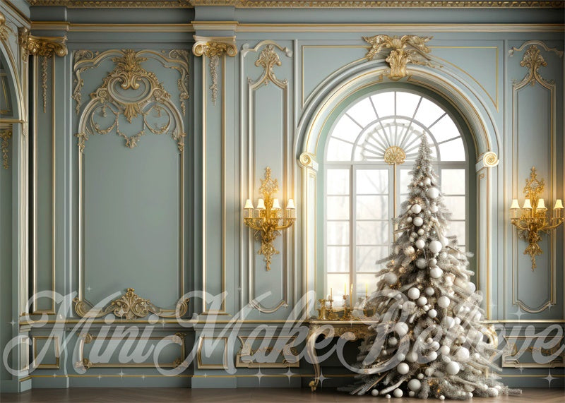 Kate Christmas Tree Backdrop Ornate Rococo Victorian Room Designed by Mini MakeBelieve - Kate Backdrop AU