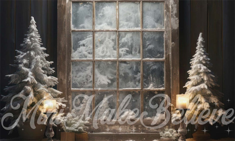 Kate Christmas Winter Frosted Window Backdrop  Designed by Mini MakeBelieve