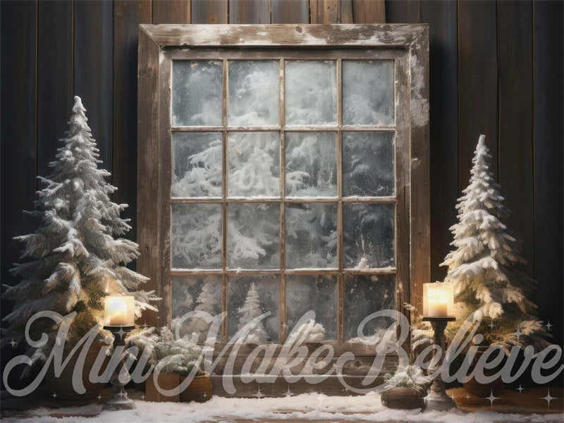 Kate Christmas Winter Frosted Window Backdrop  Designed by Mini MakeBelieve