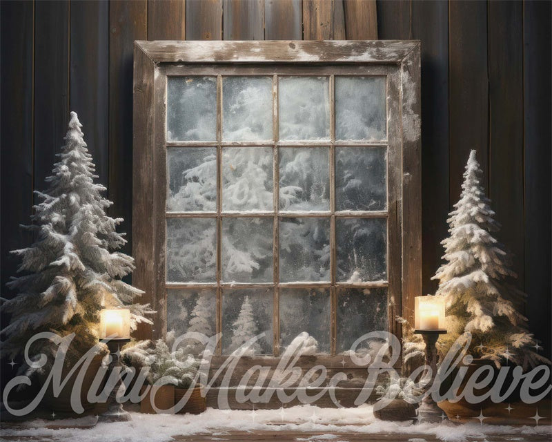 Kate Christmas Winter Frosted Window Backdrop  Designed by Mini MakeBelieve - Kate Backdrop AU