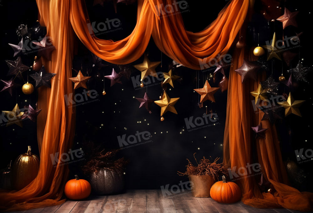 Kate Star Cake Smash Orange Curtain Stage Backdrop for Photography - Kate Backdrop AU