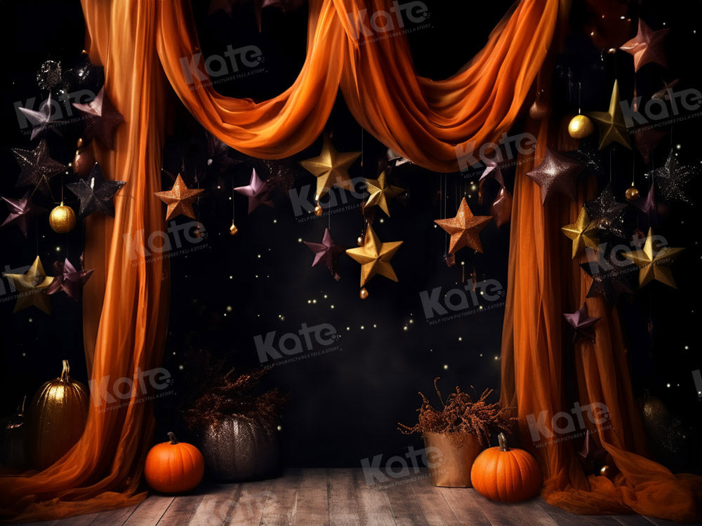 Kate Star Cake Smash Orange Curtain Stage Backdrop for Photography - Kate Backdrop AU