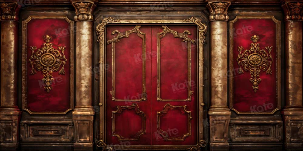 Kate Retro Old Red Wall Backdrop Designed by Chain Photography - Kate Backdrop AU