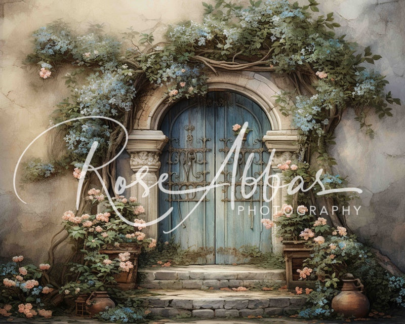Kate Spring Retro Door Flowers Backdrop Designed By Rose Abbas