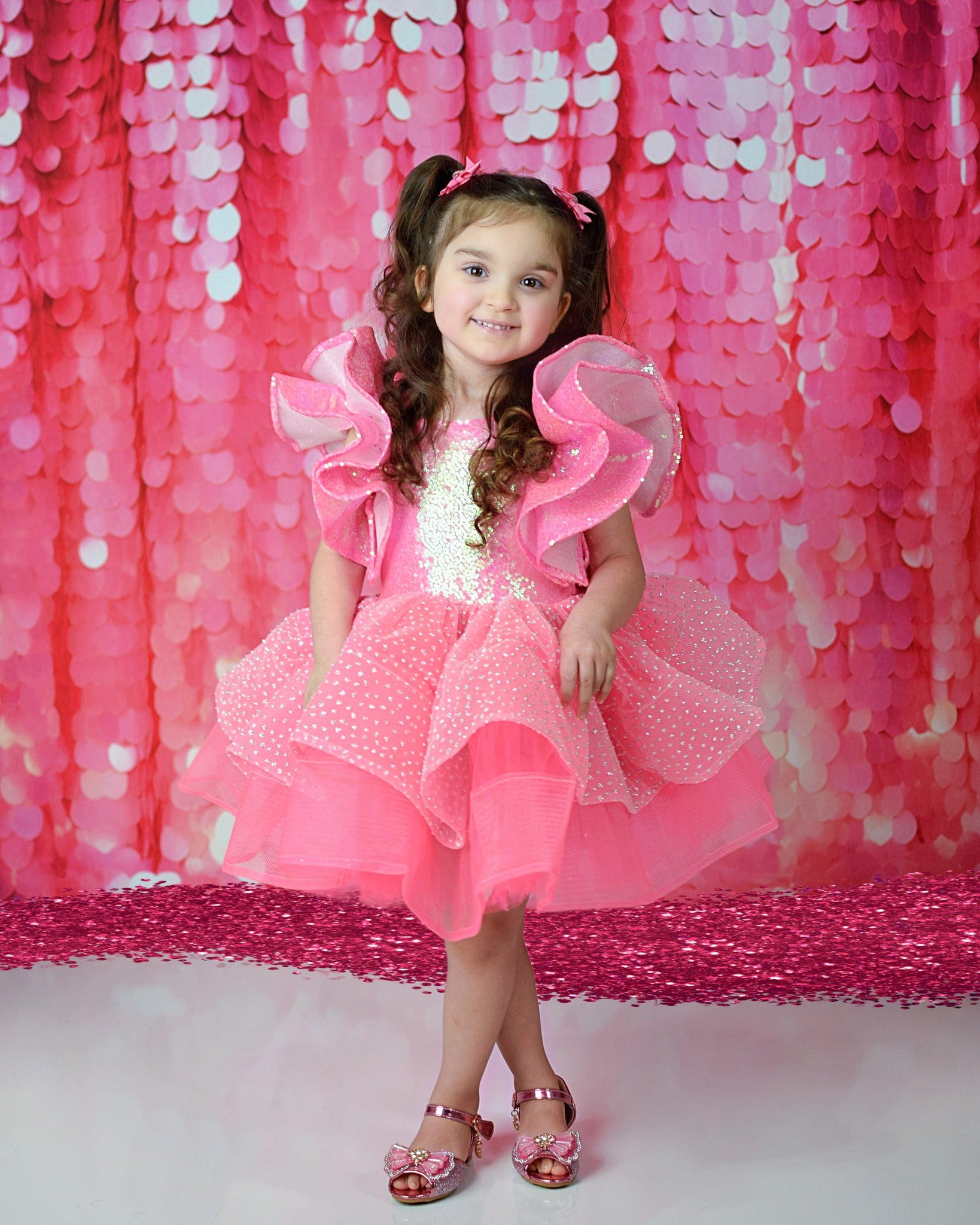 Kate Pink Sequin Pattern Backdrop for Photography