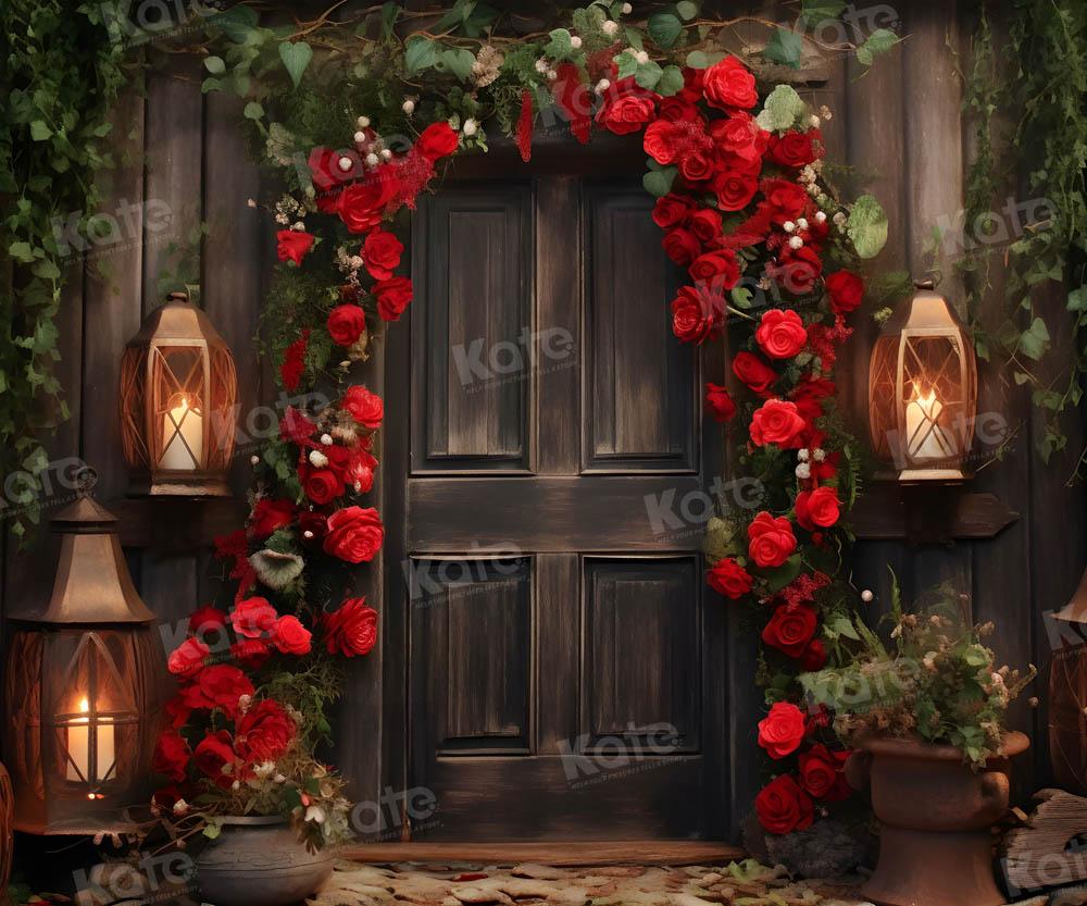 Kate Valentine Rose Wooden Door Backdrop for Photography - Kate Backdrop AU