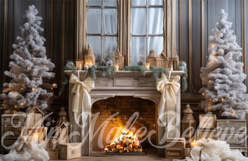 Kate Fireplace Christmas Backdrop Designed by Mini MakeBelieve - Kate Backdrop AU