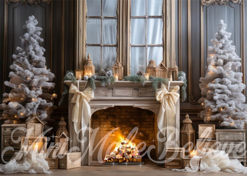Kate Fireplace Christmas Backdrop Designed by Mini MakeBelieve - Kate Backdrop AU