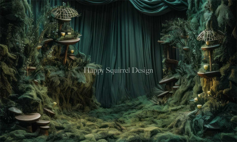 Kate Moss Over Moss Backdrop Designed by Happy Squirrel Design