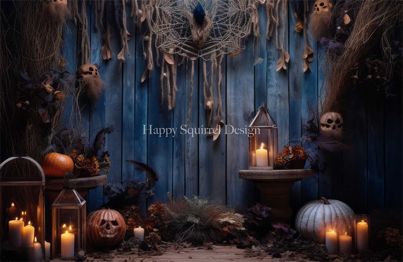 Kate Seance Room Halloween Backdrop Designed by Happy Squirrel Design