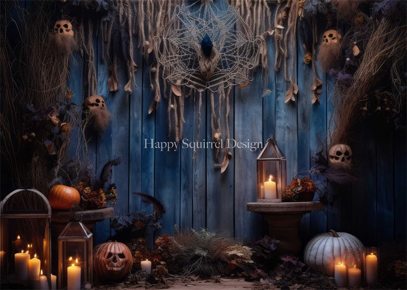 Kate Seance Room Halloween Backdrop Designed by Happy Squirrel Design