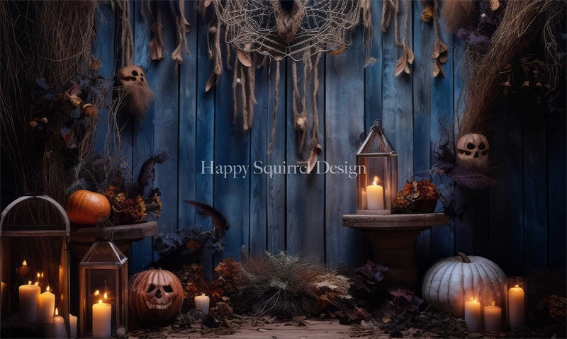 Kate Seance Room Halloween Backdrop Designed by Happy Squirrel Design