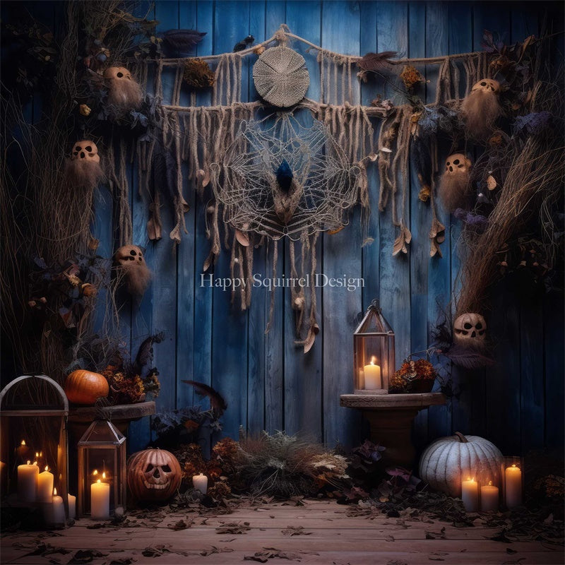 Kate Seance Room Halloween Backdrop Designed by Happy Squirrel Design