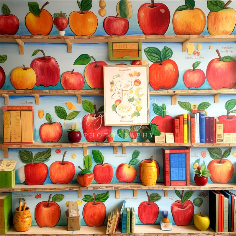 Kate Teachers Apple Backdrop Designed by Megan Leigh Photography
