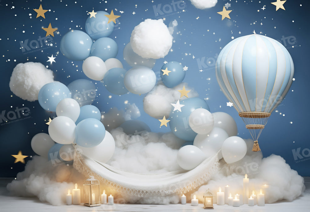 Kate Hot Air Balloon Birthday Backdrop Designed by Chain Photography - Kate Backdrop AU