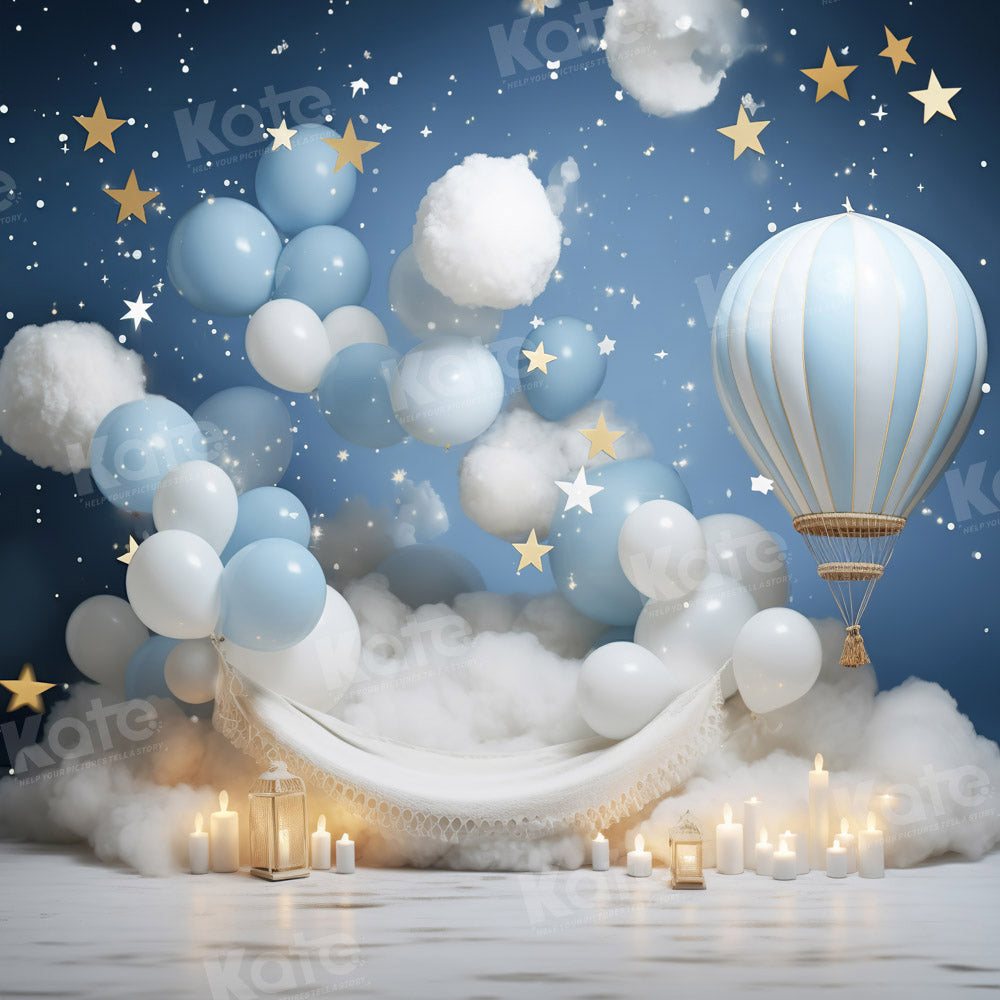 Kate Hot Air Balloon Birthday Backdrop Designed by Chain Photography - Kate Backdrop AU