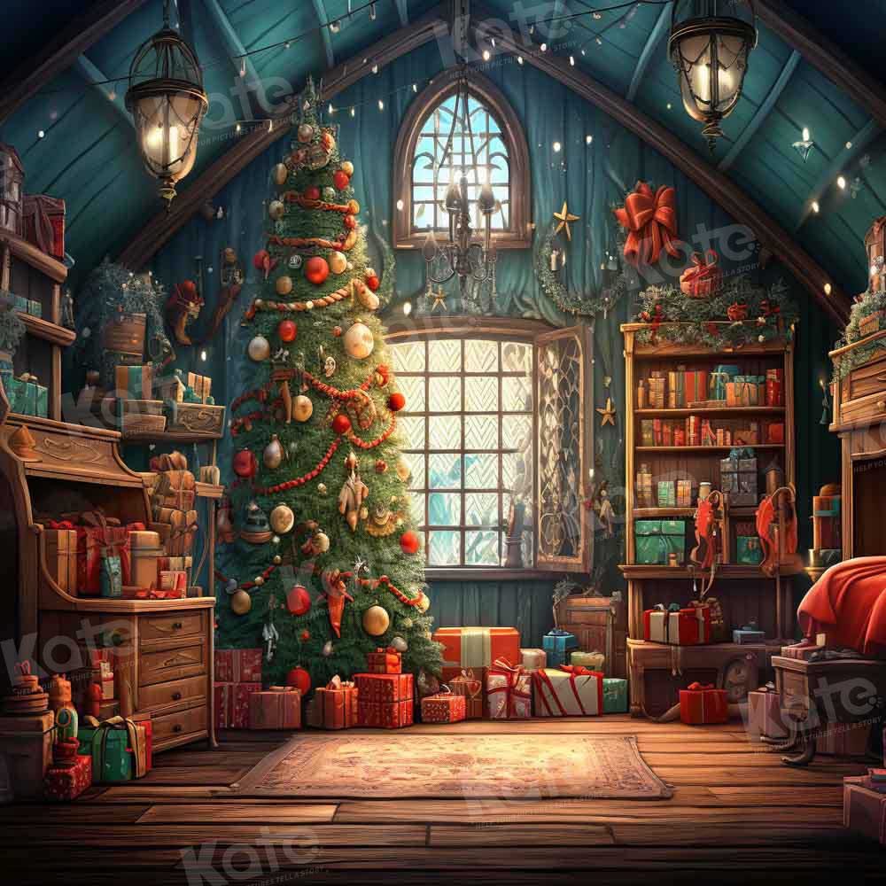 Kate Christmas Santa House Room Backdrop Designed by GQ - Kate Backdrop AU