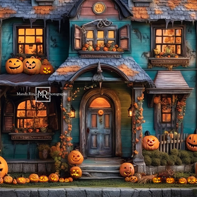 Kate Whimsical Halloween House Backdrop Designed by Mandy Ringe Photography