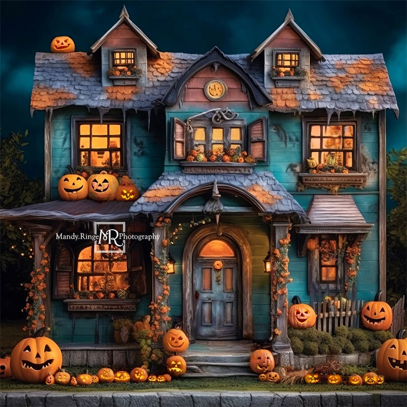 Kate Whimsical Halloween House Backdrop Designed by Mandy Ringe Photography