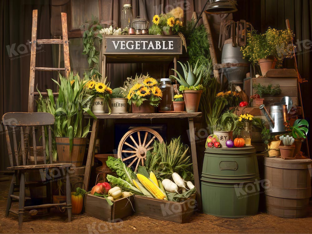 Kate Spring Vegetables Backdrop Designed by Emetselch - Kate Backdrop AU