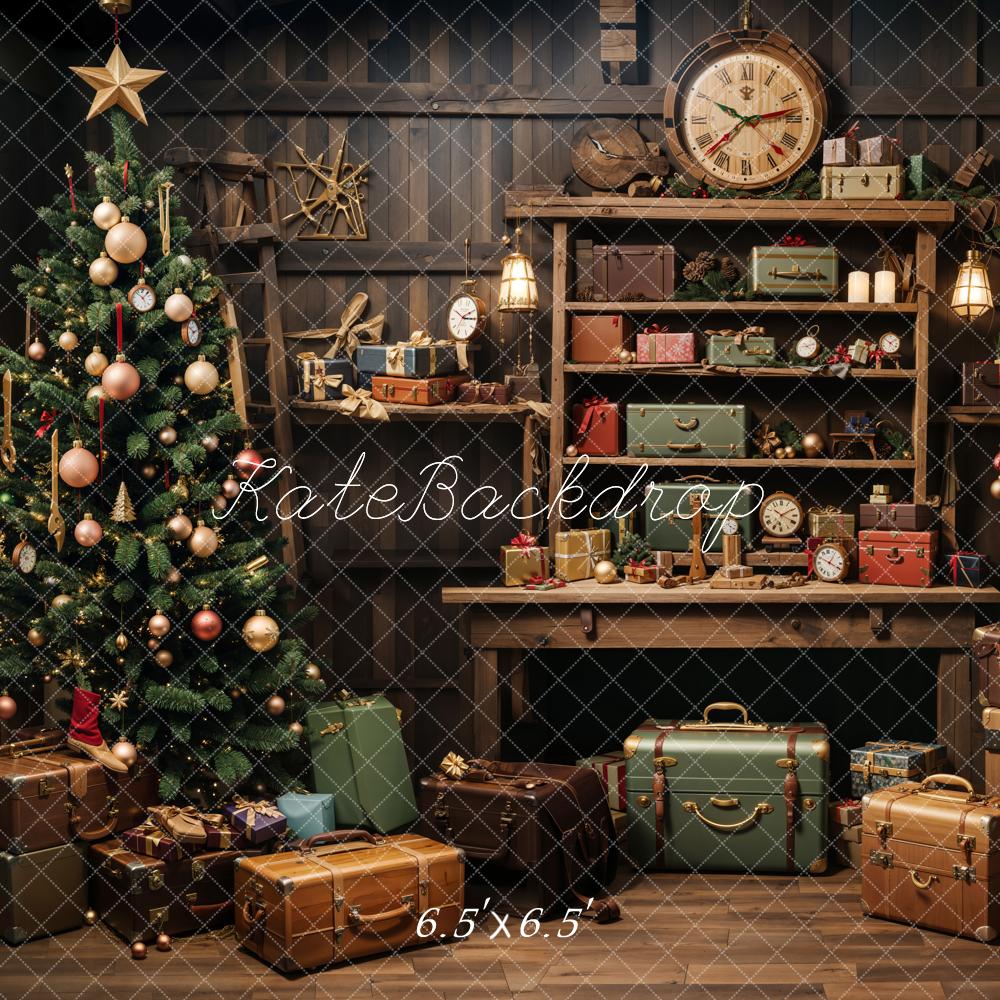 Kate Christmas Santa's Workshop Backdrop for Photography - Kate Backdrop AU