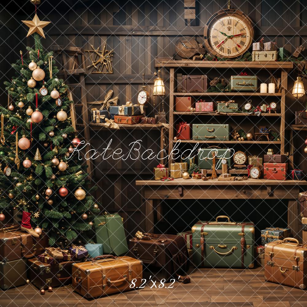 Kate Christmas Santa's Workshop Backdrop for Photography - Kate Backdrop AU