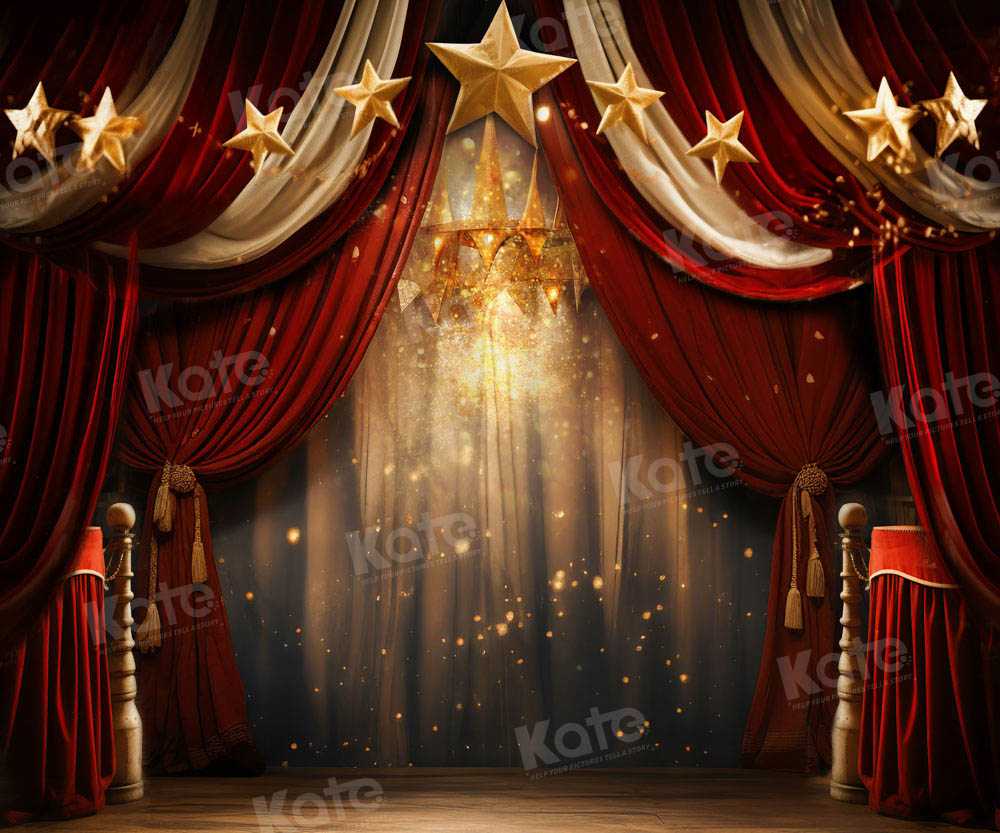 Kate Red Flash Stage Backdrop Designed by Chain Photography - Kate Backdrop AU