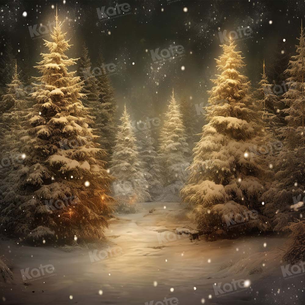 Kate Christmas Snowy Tree Backdrop for Photography - Kate Backdrop AU