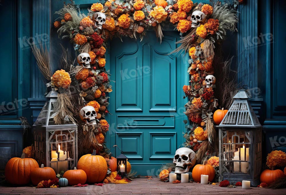 Kate Halloween Skull Arch Wall Backdrop Designed by Chain Photography