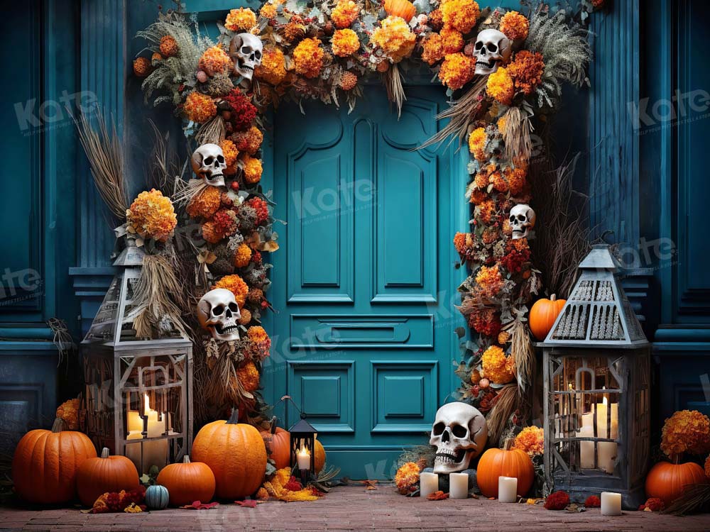 Kate Halloween Skull Arch Wall Backdrop Designed by Chain Photography