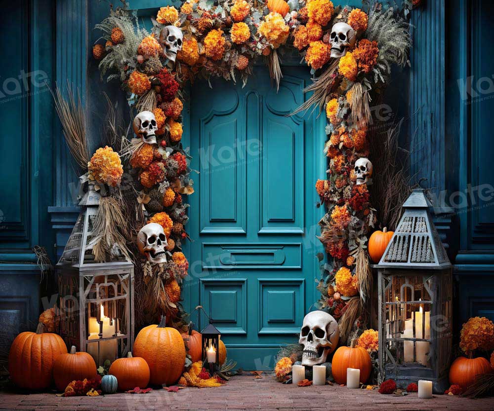 Kate Halloween Skull Arch Wall Backdrop Designed by Chain Photography