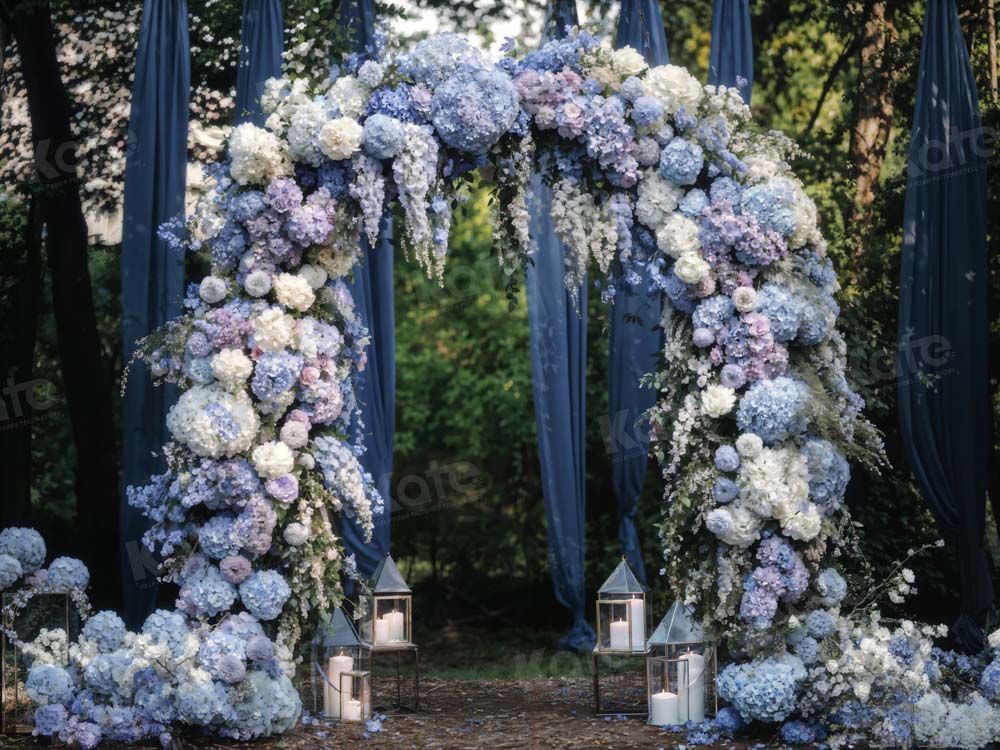 Kate Outdoor Wedding Purple Flowers Arch Backdrop Designed by Emetselch - Kate Backdrop AU
