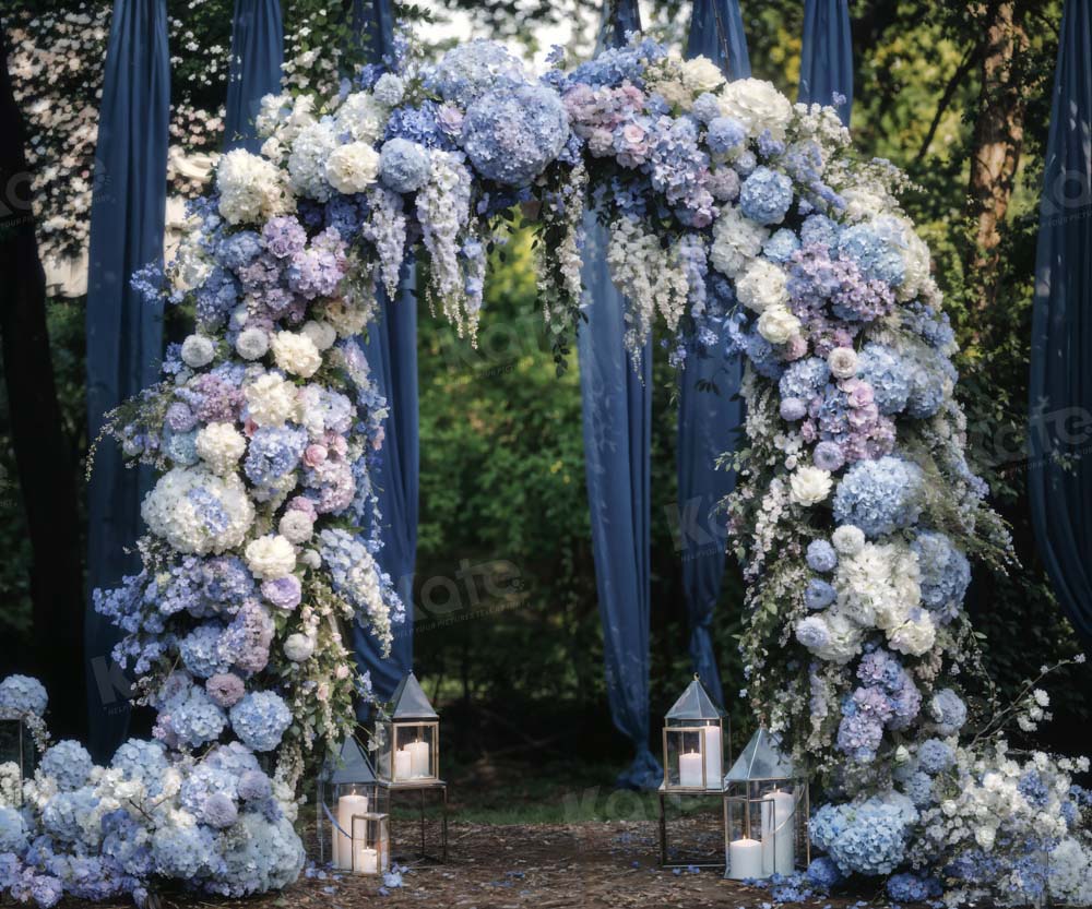 Kate Outdoor Wedding Purple Flowers Arch Backdrop Designed by Emetselch - Kate Backdrop AU